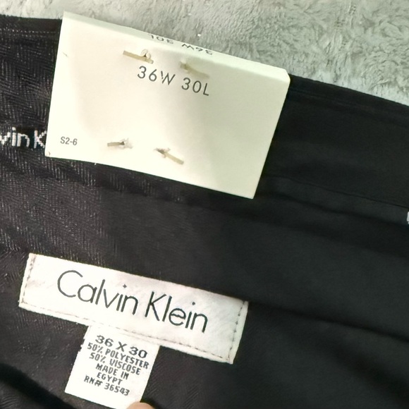 Calvin Klein Dress Pants Mens 36W X 30L Pin Striped - Picture 3 of 6